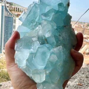 Rare Large Natural Aquamarine Crystal Cluster – 1470.4g, Museum-Quality Collector's Grade