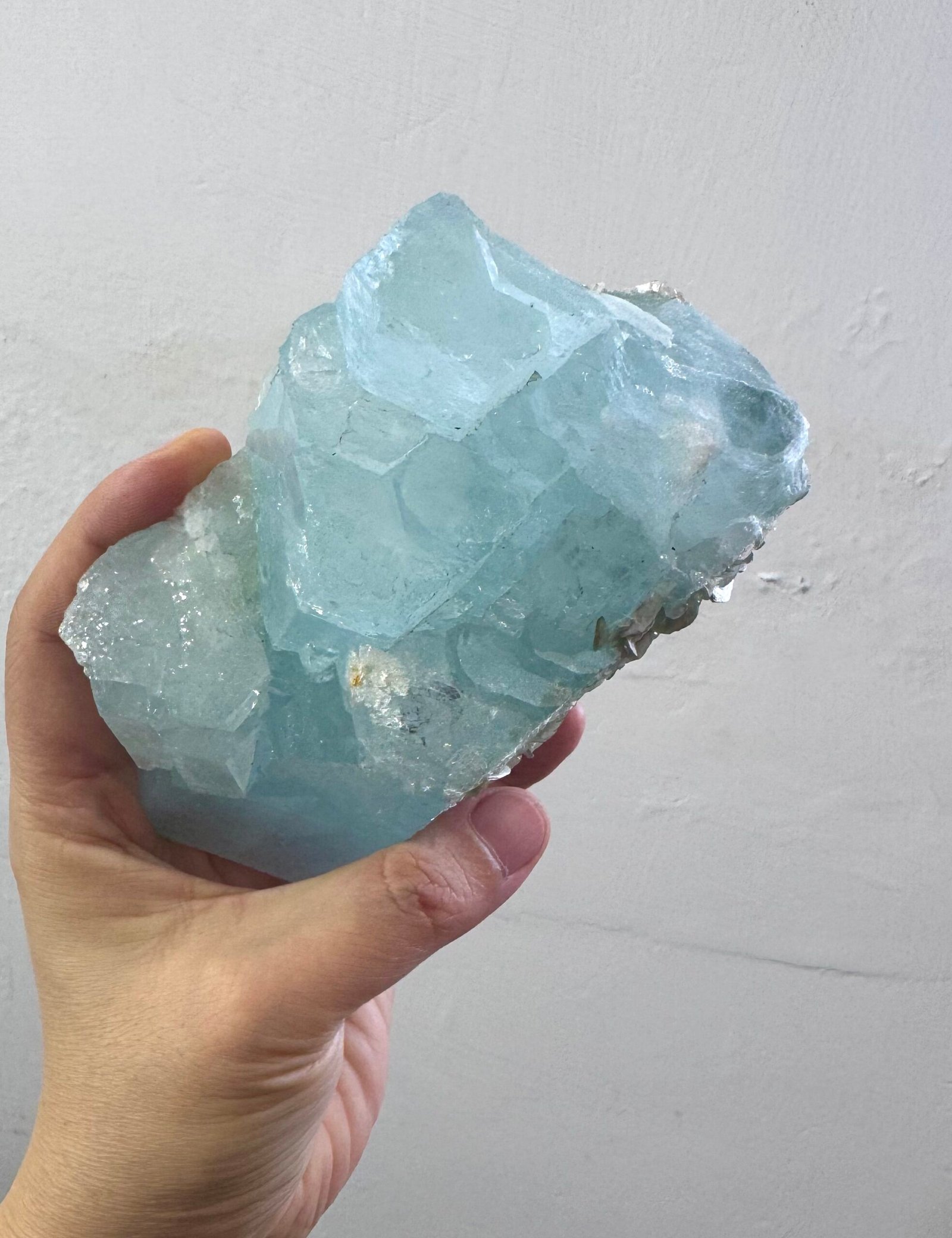 Pakistan Narga Mine Aquamarine with Muscovite | 1005.8g Collector-Grade Natural Sky Blue Crystal Specimen - 图片 3